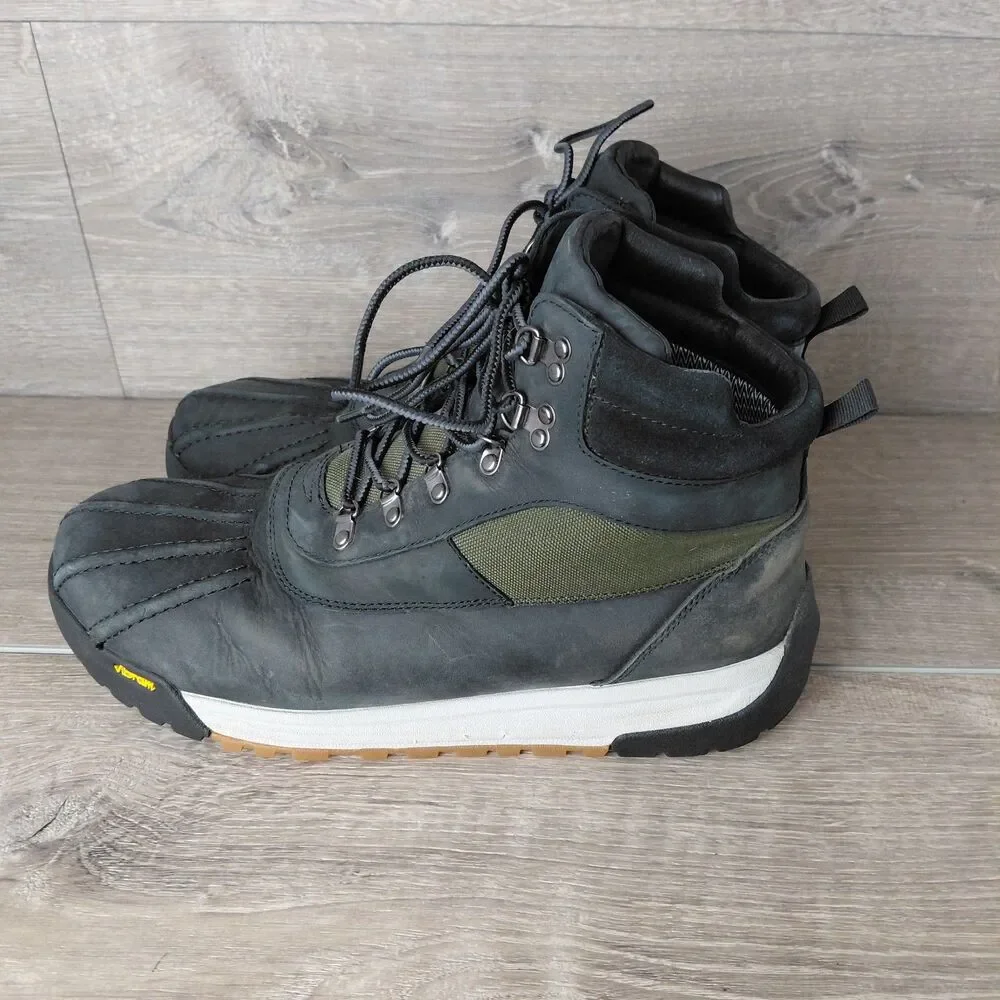 Huckberry Boots Mens 10.5 Black Leather All Weather Overland Mid Outdoor Hiking
